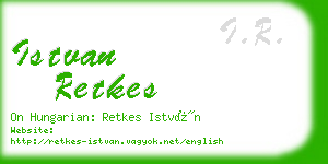 istvan retkes business card